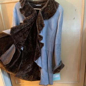 Exclusive special edition Woodstock Hippie style , blue sky sheepskin